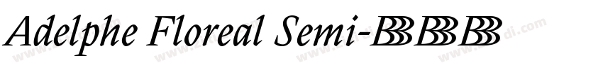Adelphe Floreal Semi字体转换 Adelphe Floreal Semi字体转换